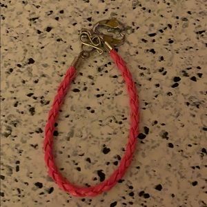 Hawaii Dolphin charm Neon pink bracelet